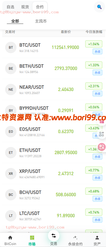 【运营版】全新二开简约风格多功能交易所源码