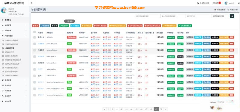 SEO计费系统关键词计费扣费系统关键词排名查询系统-bori99源码集市