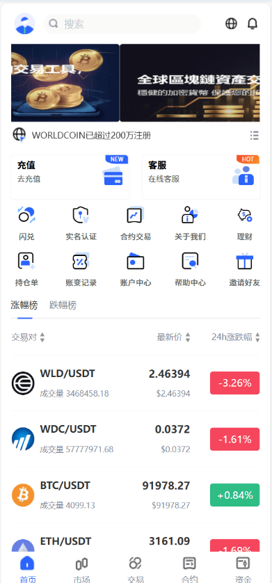 【投稿】10国语言/秒合约/永续/交割/质押/c2c/代理/理财/矿机/黑暗模式切换/交易所源码