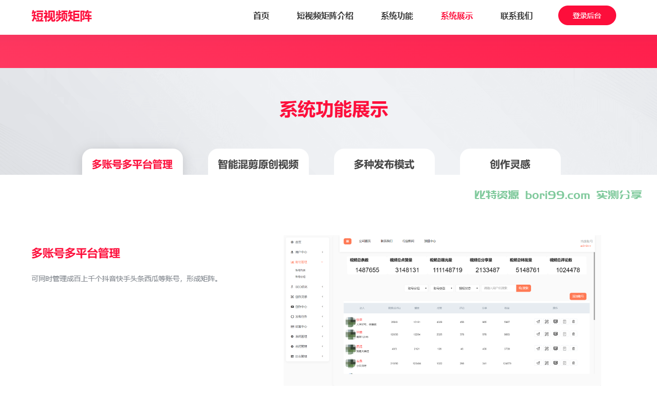 【实测分享】抖音快手视频矩阵管理系统