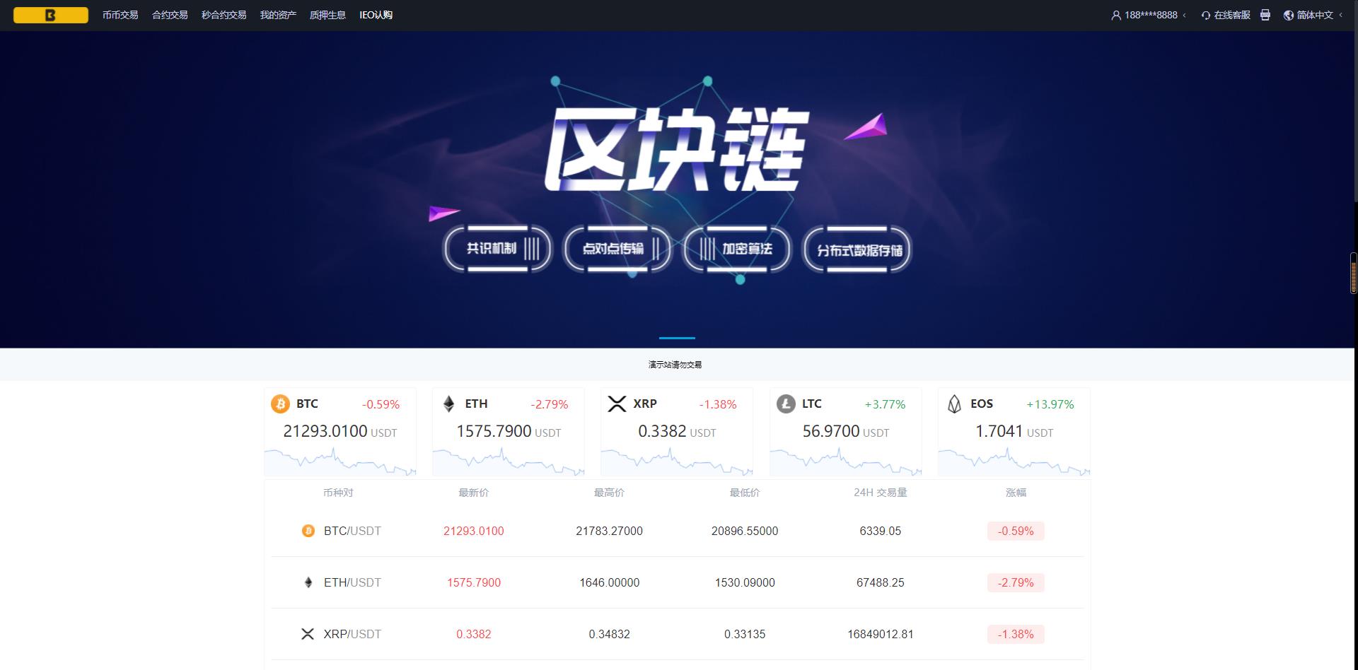 【投稿亲测】8国,多语言交易所,合约,币币,秒合约,理财,申购,机器人,K线,插针,VUE(pc+mobile)完美开源版本+详细教程