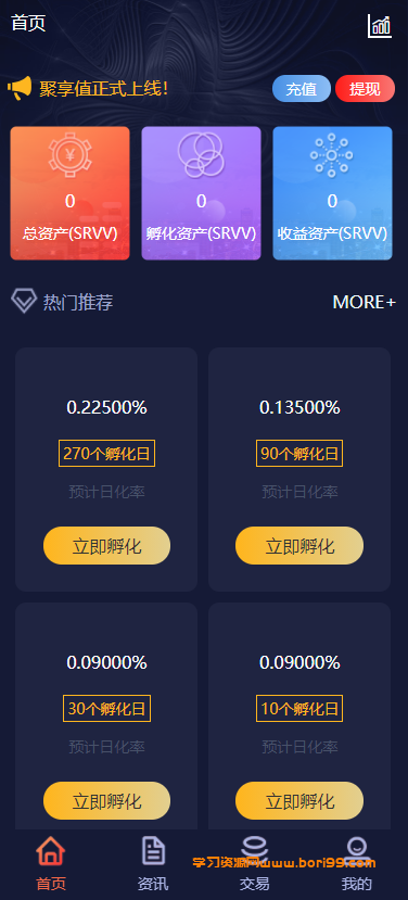 【亲测】区块链暗色UI算力节点完美版本