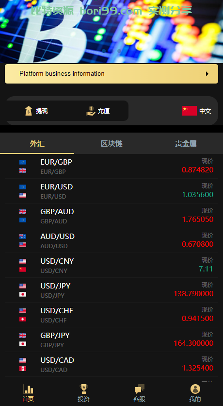 【实测分享】多语言外汇贵金属虚拟币微交易微盘系统源码